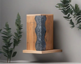 Rosewood Cremation Urn: Black Resin Inlay, Adult Ashes Box