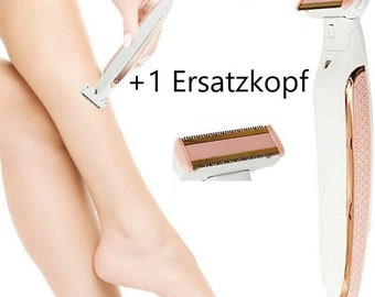 USB Rechargable Rasierer + 1 Ersatzkopf Für Frauen Gesichts Haar Remover Bein