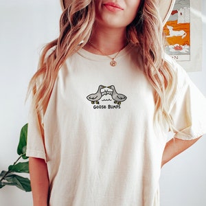 Goose Embroidered Comfort Colors Shirt ,Goose Embroidered T-shirt , Funny shirt , Comfort colors T-shirt