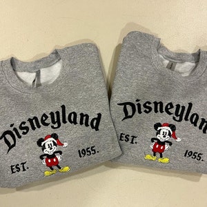 Embroidered Retro Disneyland Sweatshirt,Diseyland Est 1955 Embriodered Sweatshirt,Disneyland Hoodie, Disney Sweatshirt,Disneyland Sweatshirt