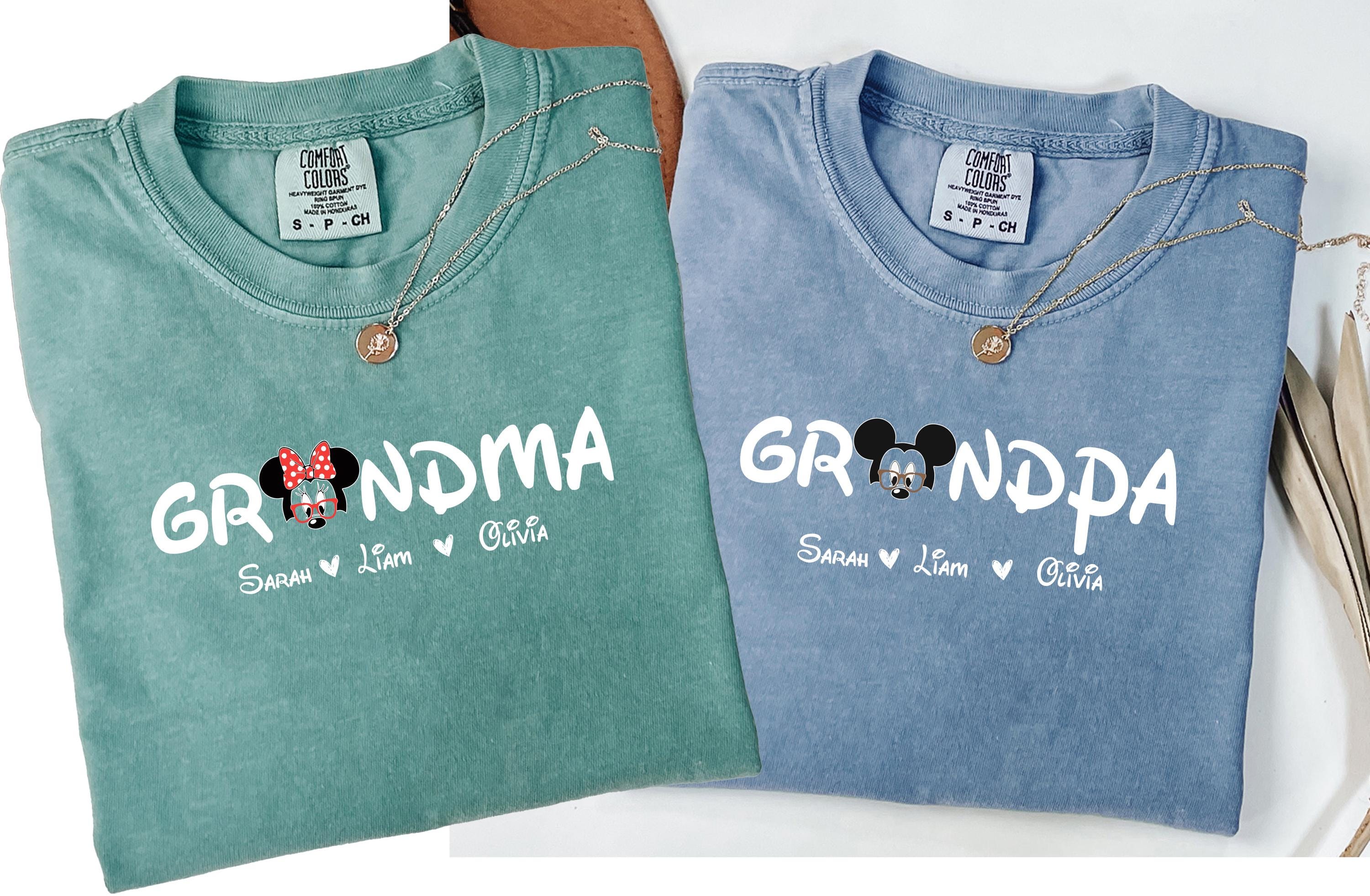 Custom Disney Grandma Shirt with Kids Names, Matching Disney Family Trip Tee, Grandpa Nana Papa Custom Shirt, Disney Family Vacation 2025