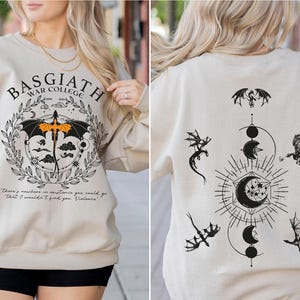 Fourth Wing Double-Sided Sweater, Basgiath War College Sweatshirt, Dragon Rider, Rebecca Yoros, Violet Sorrengail, The Empyrean Series Shirt