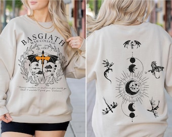 Fourth Wing Double-Sided Sweater, Basgiath War College Sweatshirt, Dragon Rider, Rebecca Yoros, Violet Sorrengail, The Empyrean Series Shirt
