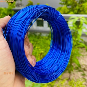 100 grams color aluminum wire . Handmade 1mm diameter aluminum wire. colorful metal wire for DIY project .Anodized aluminum wire blue