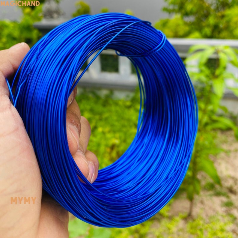 100 grams color aluminum wire . Handmade 1mm diameter aluminum wire. colorful metal wire for DIY project .Anodized aluminum wire blue