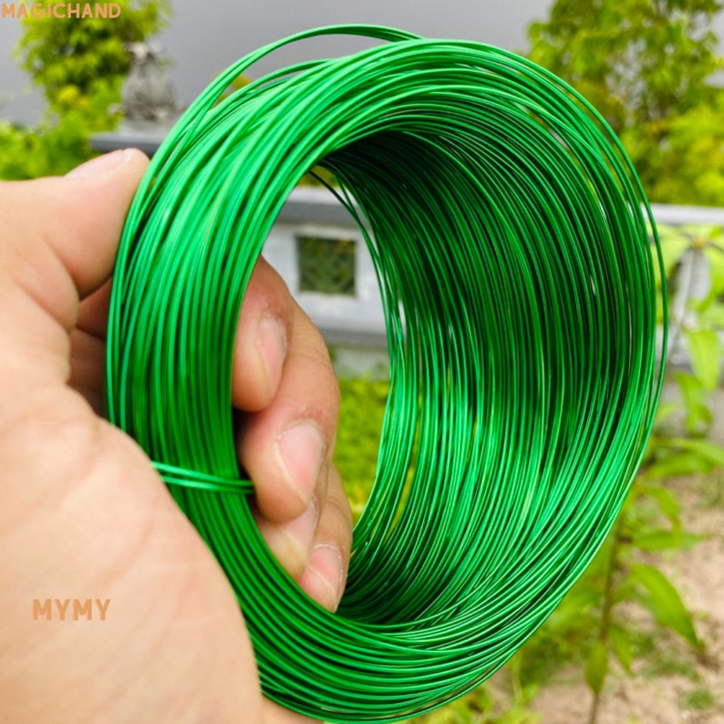 100 grams color aluminum wire . Handmade 1mm diameter aluminum wire. colorful metal wire for DIY project .Anodized aluminum wire green