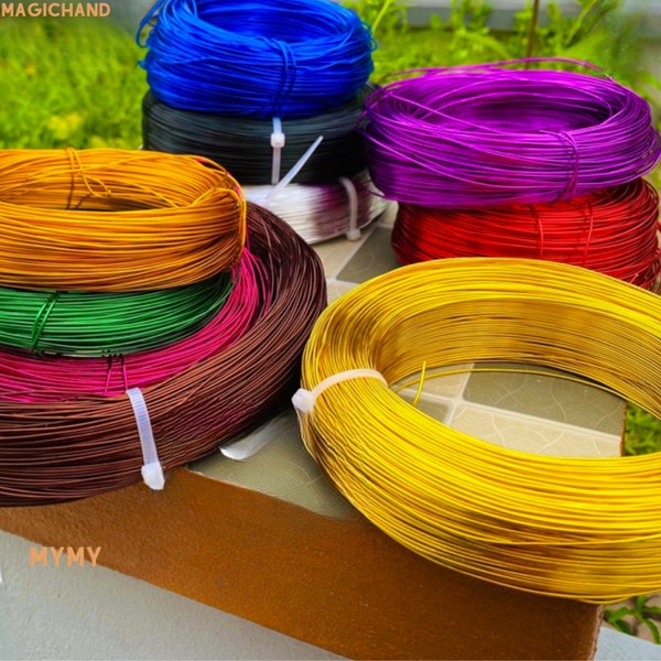 100 grams color aluminum wire . Handmade 1mm diameter aluminum wire. colorful metal wire for DIY project .Anodized aluminum wire