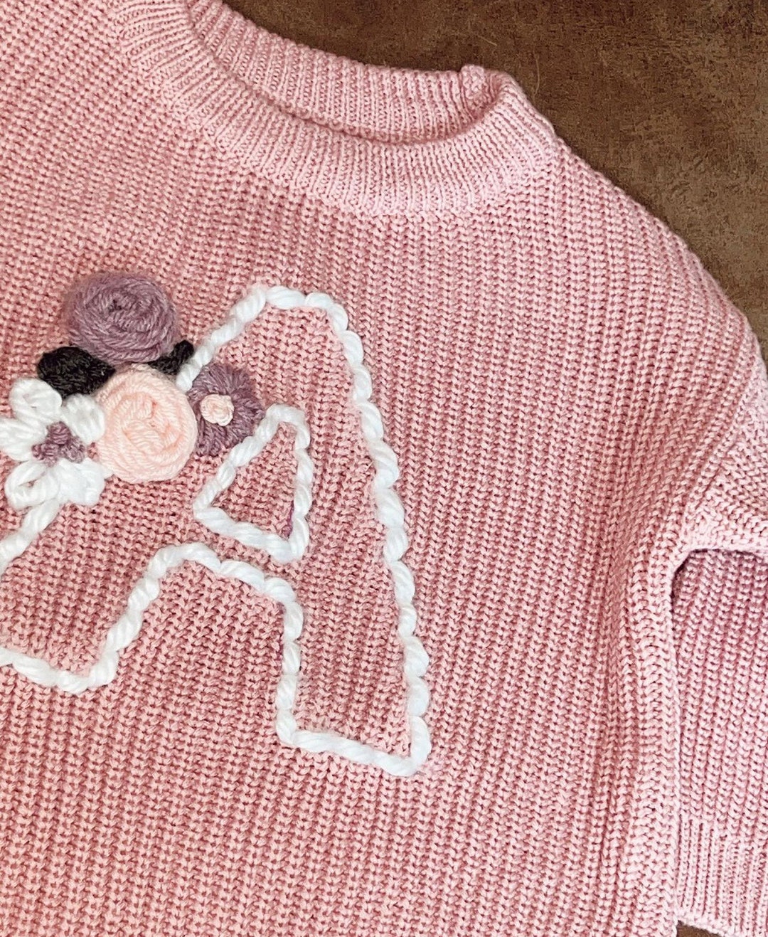 Embroidered Name Onesie Sweater Custom Embroidered Sweater Custom Name