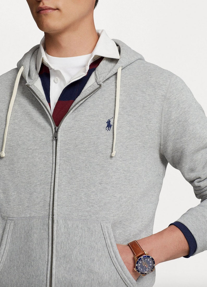 Polo con cappuccio e zip Ralph Lauren immagine 7