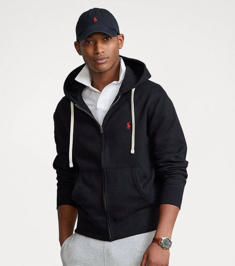 Polo con cappuccio e zip Ralph Lauren immagine 4