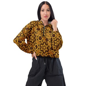 Golden Mandala Women’s cropped windbreaker