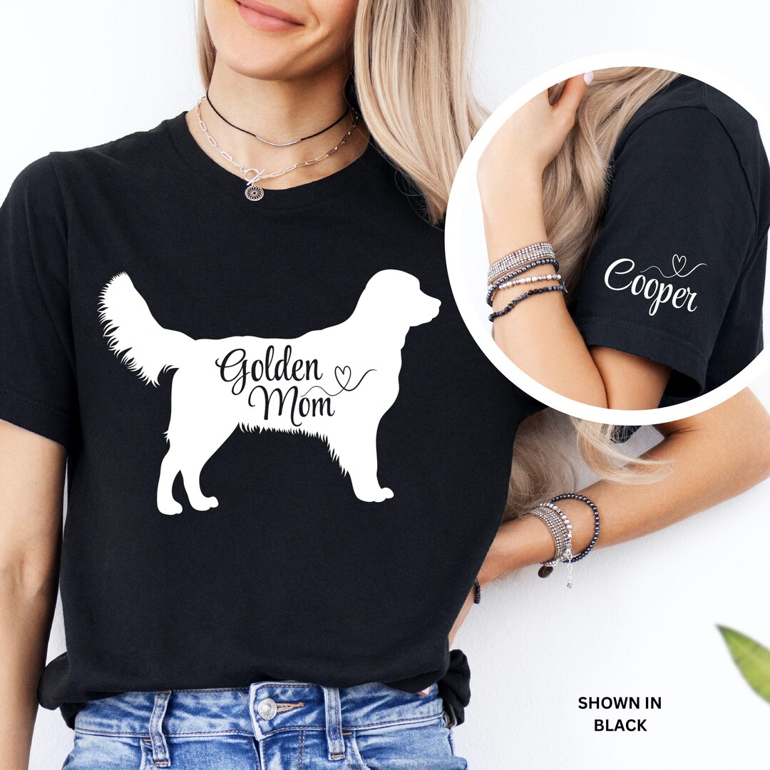 Golden Retriever Personalized Mom Premium Quality T-shirt – Custom Dog ...