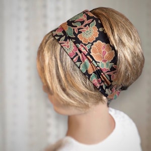 Banda para el cabello para mujer, tejido floral batik liberty, elástico imagen 2