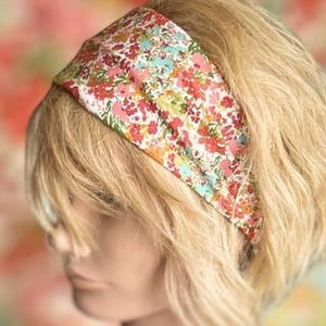 Liberty Fabric Headband for Women, Boho Floral Hairband  display picture 1