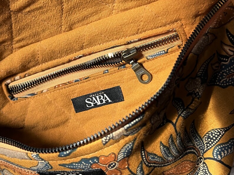 Sac banane XXL jaune moutarde, imprimé batik, bohème chic image 6