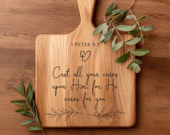 Bible Verse Quotes SVG, Christian Cutting Board PNG, Charcuterie Board, Laser Engraving Files
