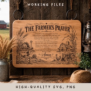 Men's Prayer SVG Bundle, Hunter Fisherman Cowboy Farmer Trucker Mechanic Lineman Biker PNG, Cabin Sign Laser Engraving image 4