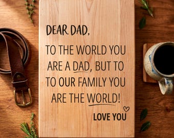 Father's Day SVG, Dad Cutting Board SVG, Laser Engraving File, Kitchen Chopping Board