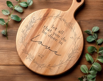 Bible Verse Quotes SVG, Christian Cutting Board PNG, Charcuterie Board, Kitchen Laser Engraving Files