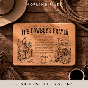 Men's Prayer SVG Bundle, Hunter Fisherman Cowboy Farmer Trucker Mechanic Lineman Biker PNG, Cabin Sign Laser Engraving image 2