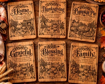 Thanksgiving SVG Bundle, 10 Fall Laser Engraving Files, Harvest Sign PNG Pack, Farmhouse Quote Designs, Glowforge CNC Bundle