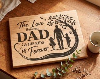Dad Cutting Board SVG, Father's Day PNG Design, Laser Engraving File