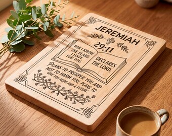 Bible Verse Jeremiah 29:11 SVG, Christian Cutting Board PNG, Laser Engraving Files