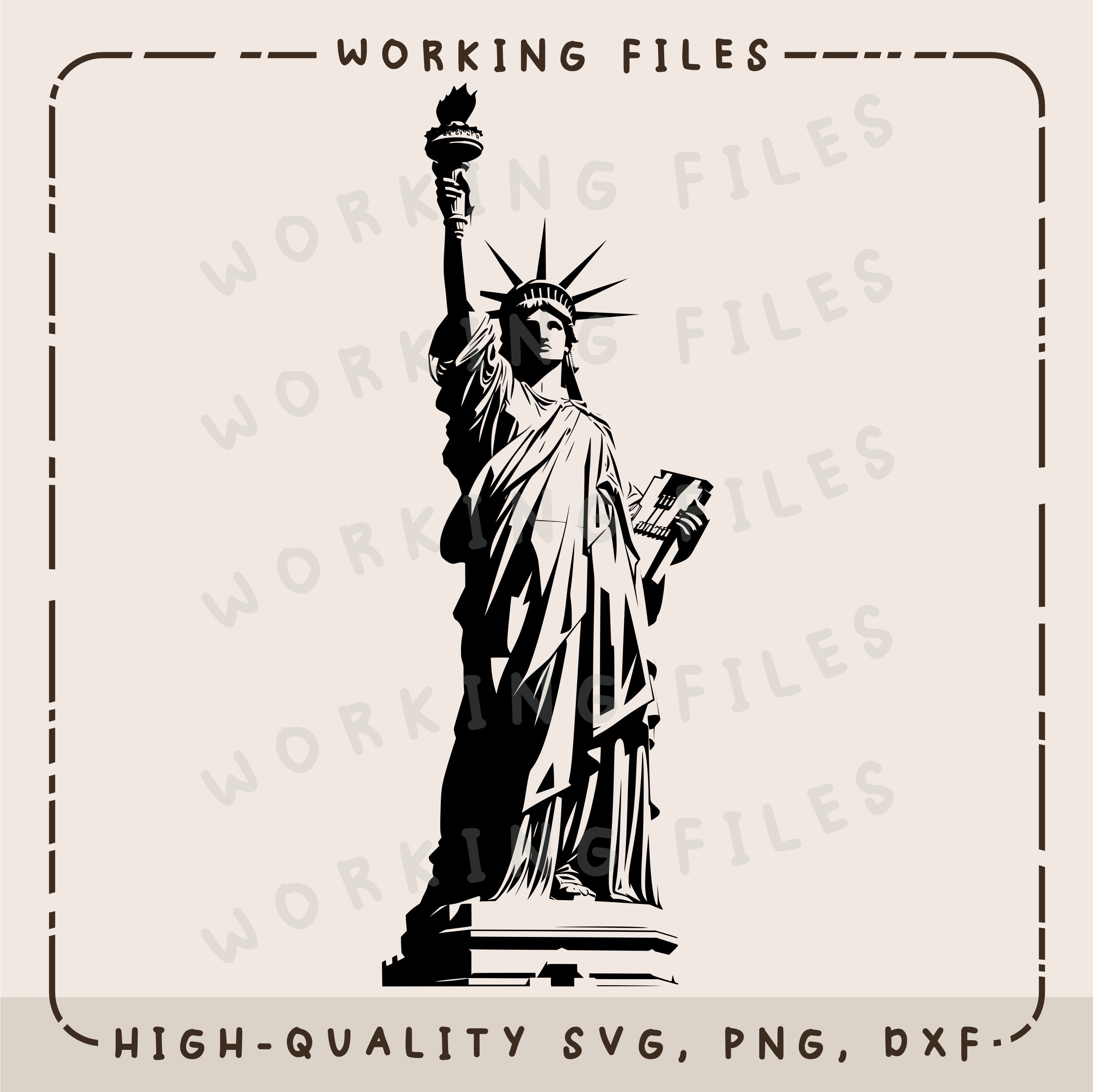 Statue of Liberty SVG, American Vector Design, Laser Engraver