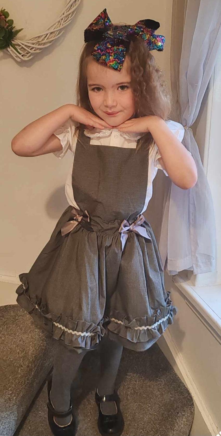 Grey School Pinafore UK