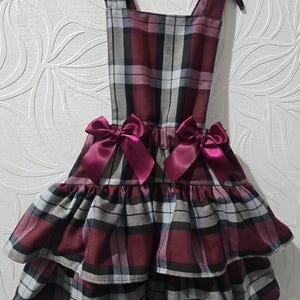 Burgundy Pinafore School Uniform - Etsy Singapore