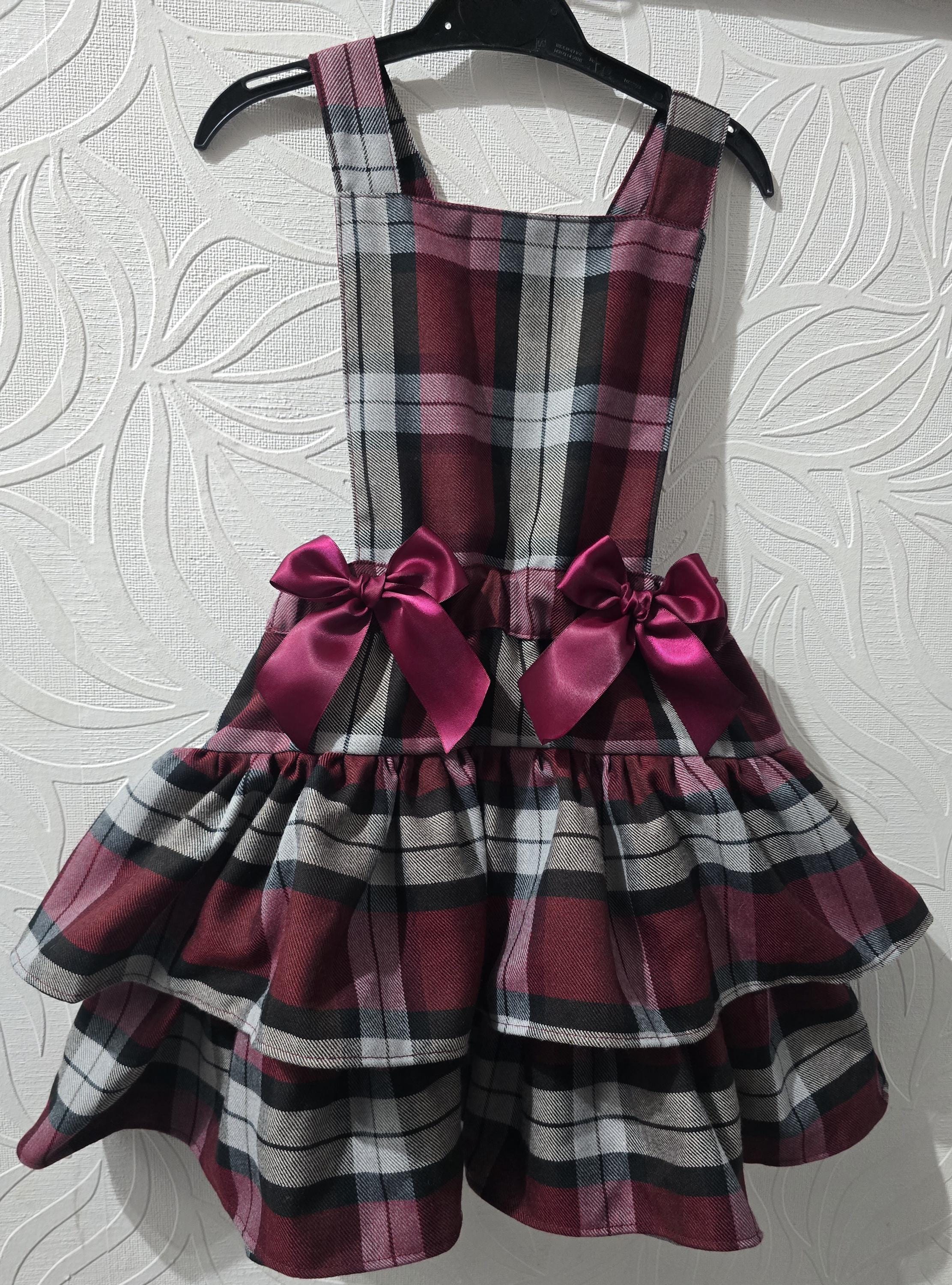 Burgundy Pinafore - Etsy