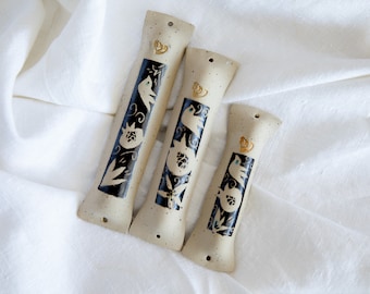 Set of Ceramic Mezuzah | Mezuzah Case | Hand Made Jewish wedding gift | Holiday | New Home |