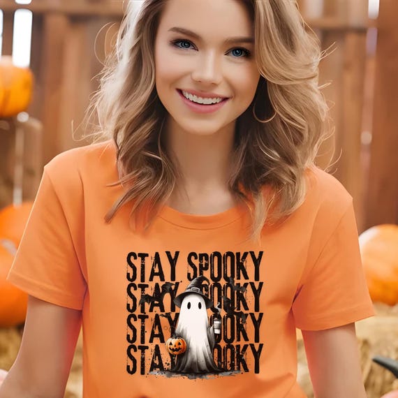 Cute ghost shirt, funny spooky sweater, vintage ghost sweater, Spooky season, Halloween party shirt, Fall ghost t shirt, fall unisex t-shirt