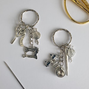 Knitting Keyrings | Yarn Keyring | Knitting Gift | Knitter Gift | Craft Crafter Gift | Crochet Gift | Gift For Her