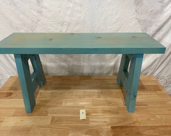 Bench.  Pine Bench.  Painted Bench.  Foyer Bench.