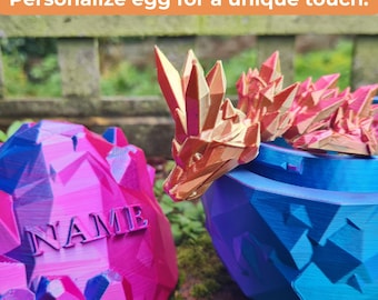 uf de dragon personnalisé : cadeau de Noël jouet dragon articulé imprimé en 3D
