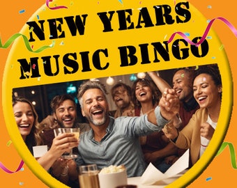 Festive New Years Music Bingo - printable