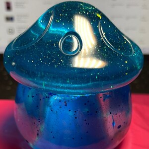 Mushroom Jar Stash Jar Trinket Jar - Handmade