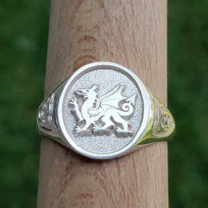 Signet Ring Size,Dragon Silver Ring,Family Crest Ring,dragon gold ring,Personalized Ring,Christmas Ring,university Ring,coat of arms Ring