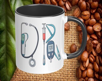 Doctor Medical Tool Coffee Mug, 11oz or 15oz Ceramic Coffee Mug Doctor Appreciation Gift