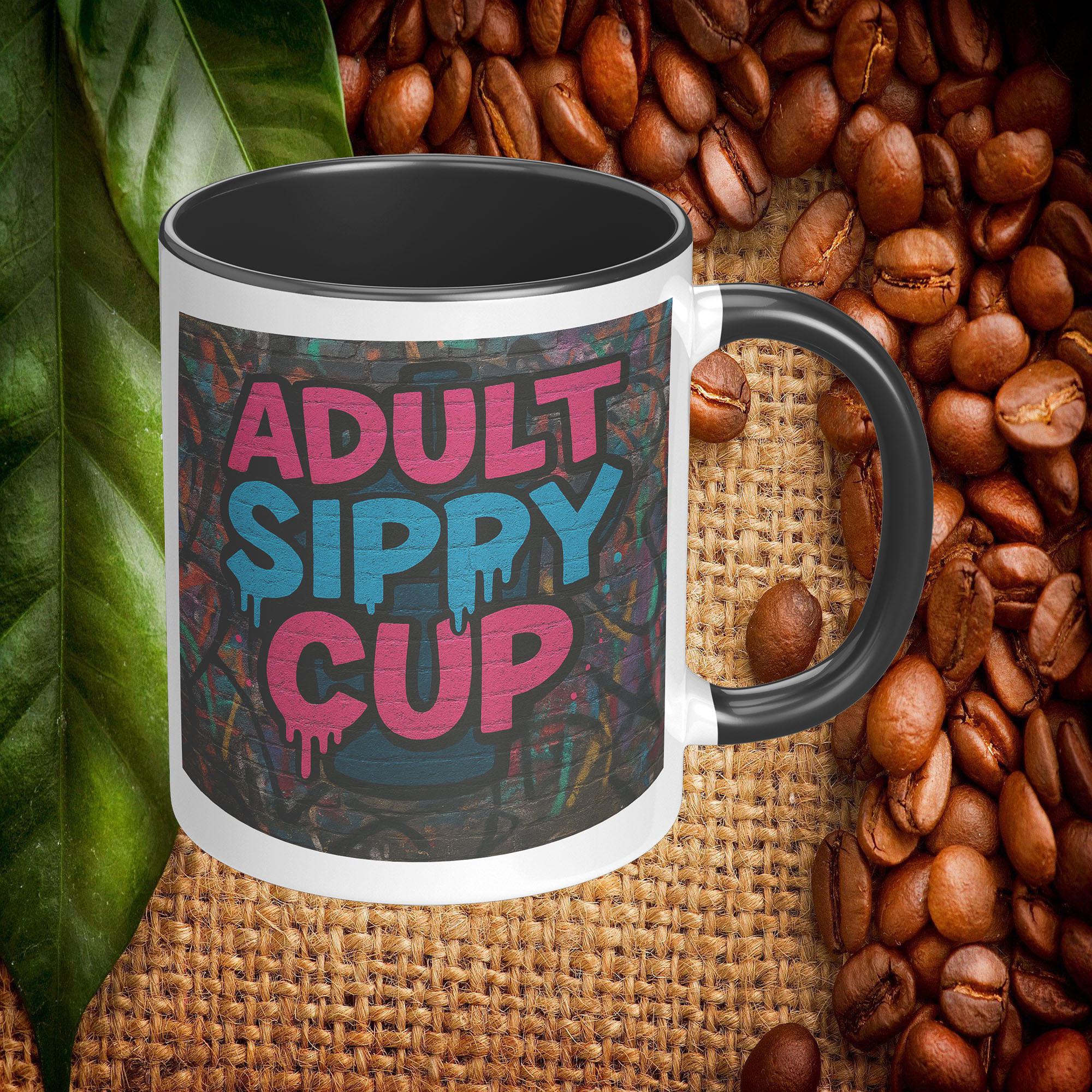 Adult Sippy Cup Coffee Mug, 11oz or 15oz Funny Ceramic Mug Gift for  Caffeine Addict