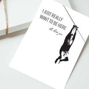 Druckbare Zipline Ich denke, Sie sollten Grußkarte, druckbare Karte, digitale Karte, 5x7 Karte, 6x4 Karte, Ich denke, Sie sollten Geschenk verlassen