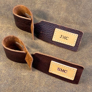 Gepersonaliseerde leren bagagelabels voor reiskofferlabels Aangepaste bagagelabels kofferlabels voor heren Tags voor damesaccessoires