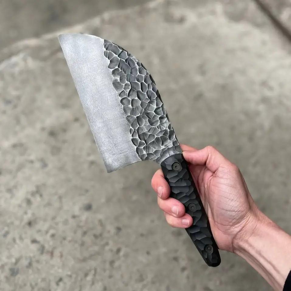 Serbian knife of 0.24in (with cover),meat cleaver, bone cleaver, Serbian knife, kitchen hatchet