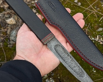 Yakut handmade knife, Forged knife for hunting and fishing (STEEL X12MF), #607