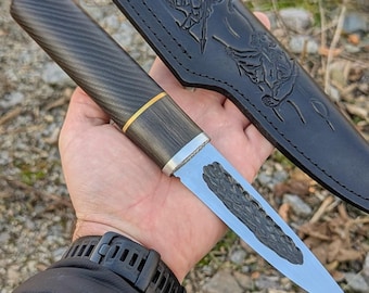Yakut knife, Forged knife for hunting and fishing (H12F1)  #533