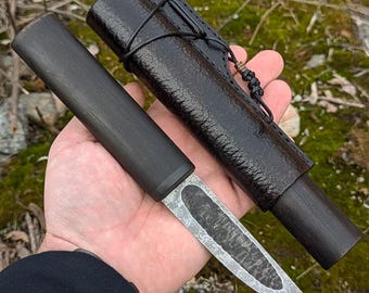 Yakut handmade knife, Forged knife for hunting and fishing (STEEL X12MF), #603