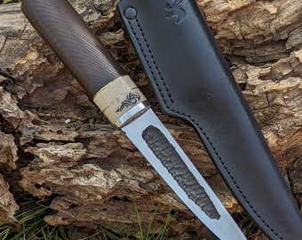Yakut knife, Forged knife for hunting and fishing (X12F1)  #327