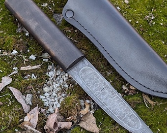 Cuchillo Yakut hecho a mano (ACERO ЕА115М), Cuchillo forjado para caza y pesca, #589
