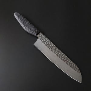 Kitchen chef knife handmade by SANTOKU, chef knife for chef, a gift for him, a large knife